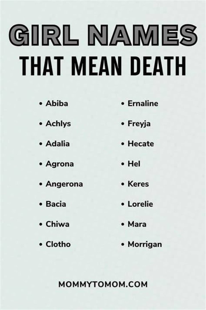 61 Rare Names That Mean Death (With Origins)