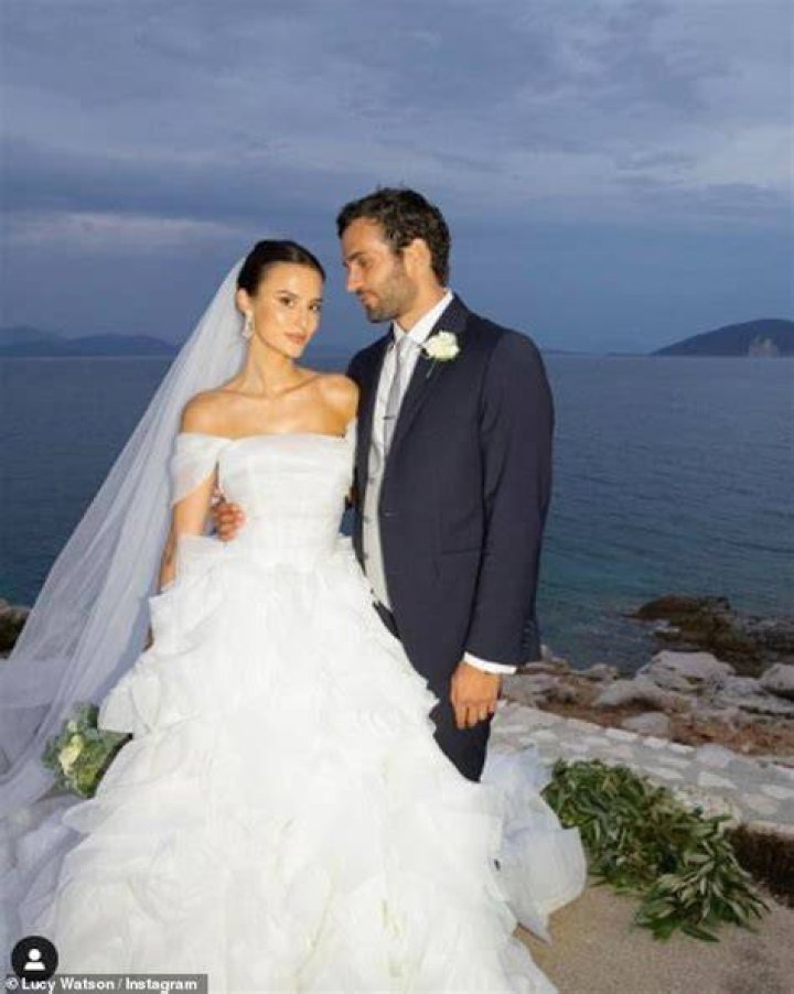 Bride: Over the weekend Lucy posted another snap in her incredible ruffle gown from Milla Nova
