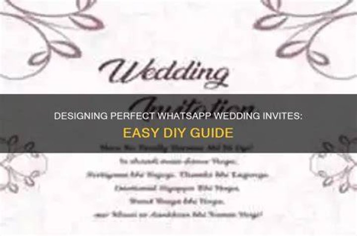 Create the Perfect WhatsApp Wedding Invitation Message Now