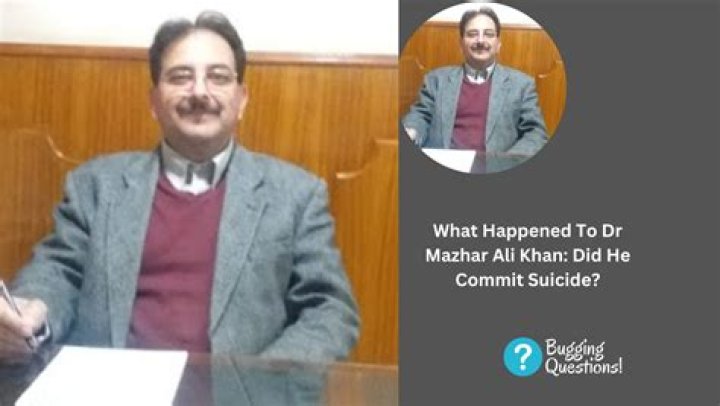 Dr Mazhar Ali Khan suicide
