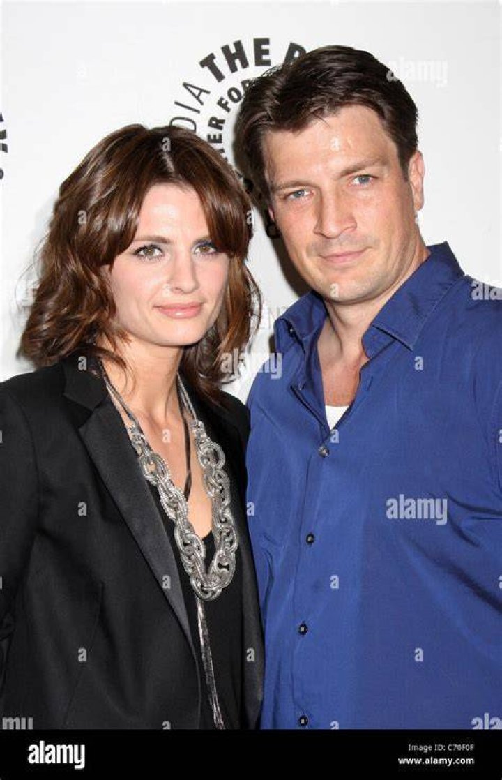 Ivan Sergei, Nathan Fillion, Stana Katic and Suleka Mathew on an episode of "Castle" on December 3, 2014 | Photo: Getty Images
