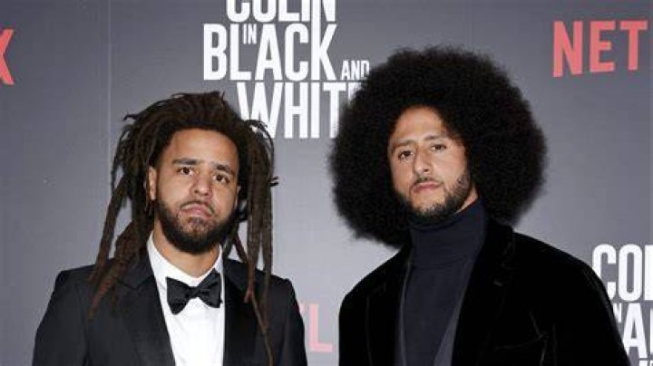 J. Cole and Colin Kaepernick attending the Netflix Limited Series Colin In Black And White Special Screening in New York City | Source: Getty Images