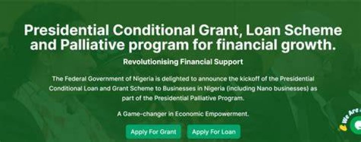 Presidential Palliative Loan 2024 https//loan.fedgrantandloan.gov.ng