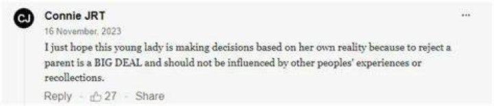 User comment dated November 2023 | Source: